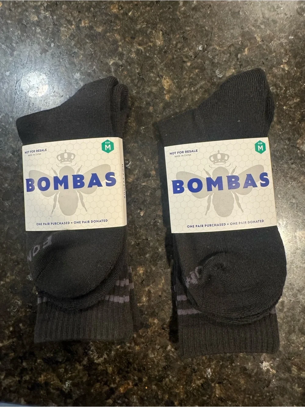 *Bombas Men's Black Athletic Ankle Socks (TWO PAIRS)